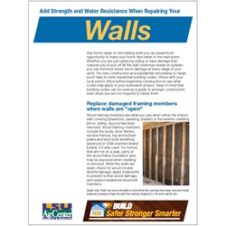 Build Safer Stronger Smarter:  Add Strength and Water Resistance When Repairing Your Walls